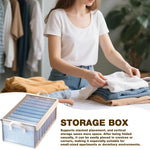 HASTHIP Wardrobe Organizer Box for Clothes with Steel Frame and Pull Handles 47x28x20cm | PVC Waterproof Foldable Storage Case