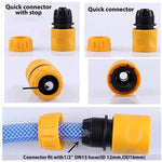 HASTHIP Hose Quick Connectors for Garden Watering with Waterstop Feature | 3Pcs ABS Set