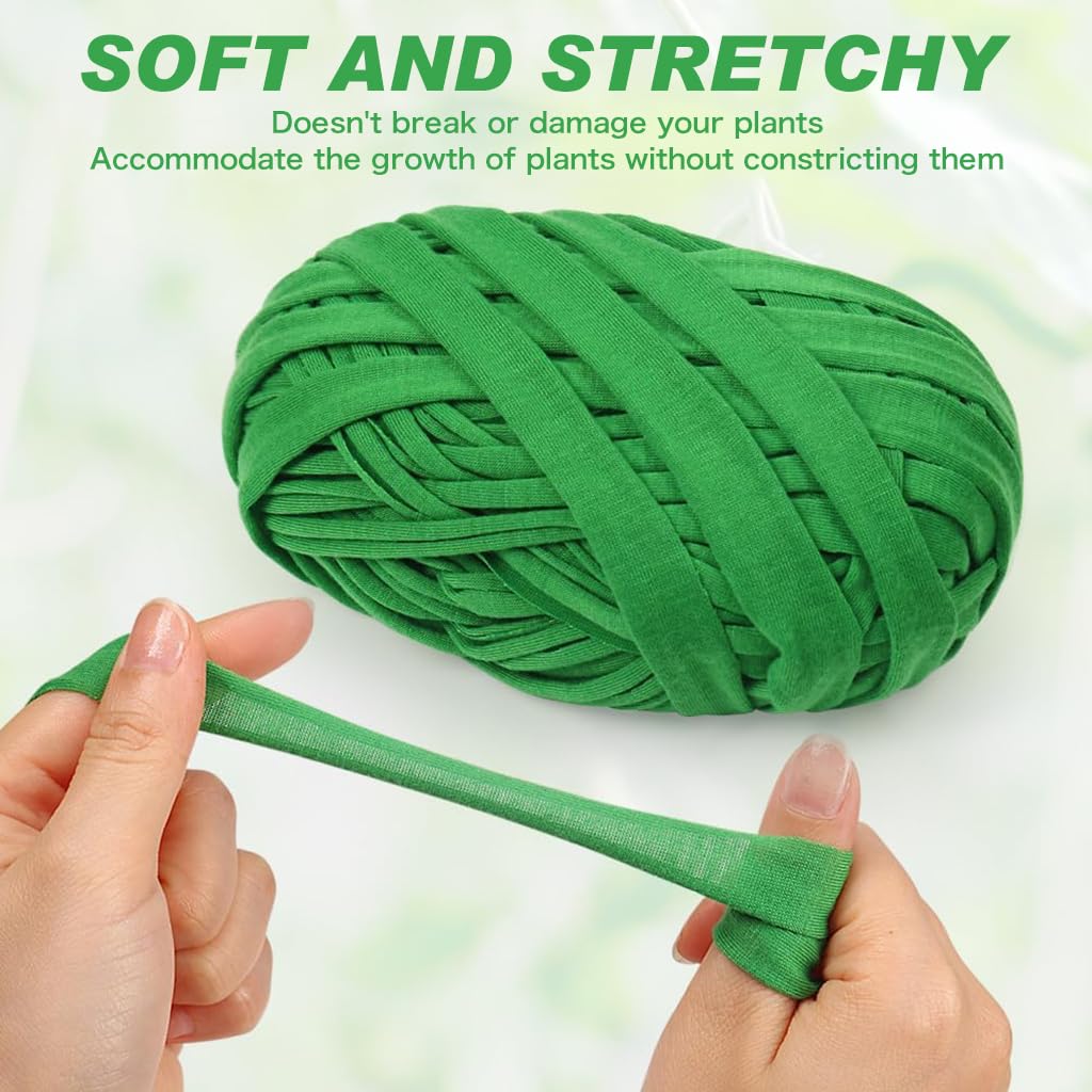 HASTHIP® 2pcs Gardening Cloth Ties98.4Ft Per One Cloth Ties Stretchy Fiber Acrylic Fiber Ties Temporary Ties Gardening Fabric Ties for Climbing Plants, Bundling