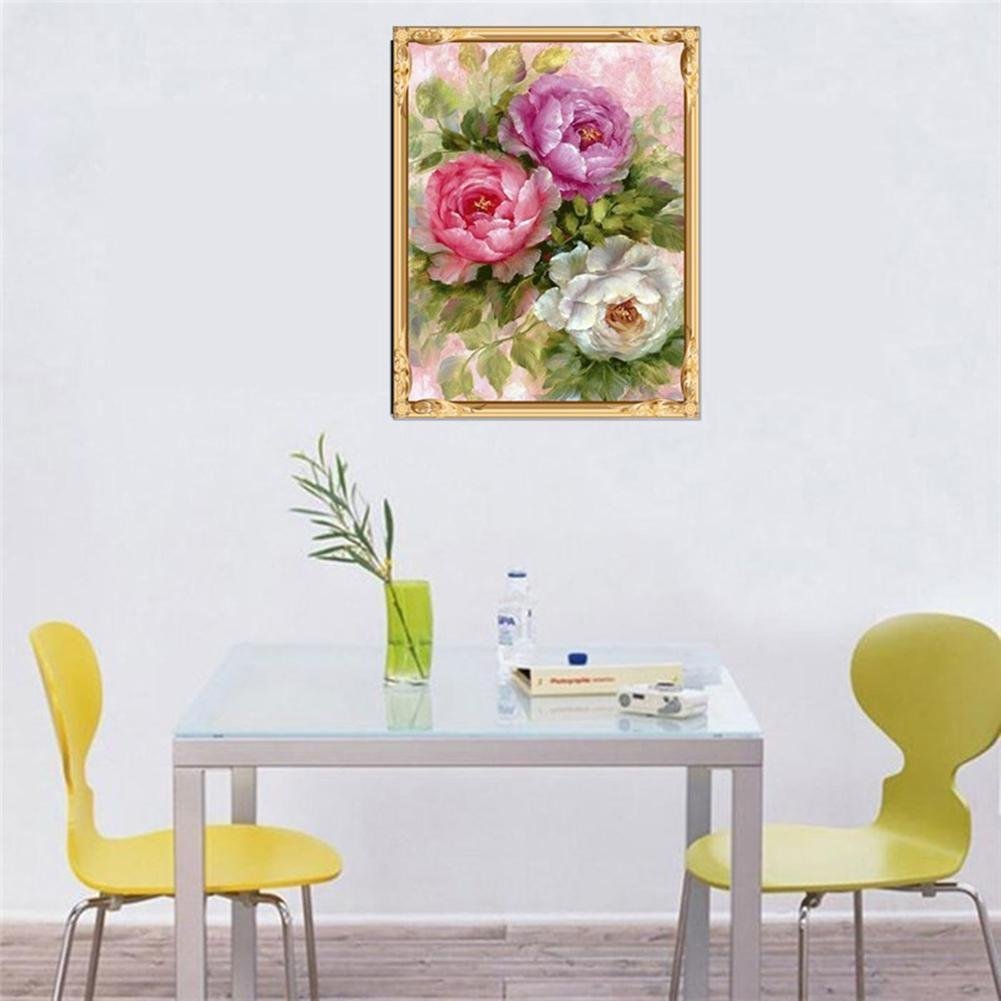 HASTHIP Diamond Painting Kit for Home Wall Decor featuring 5D Full Drill Rhinestones 11.8x15.8 in | 3 PCS DIY Art Craft Canvas