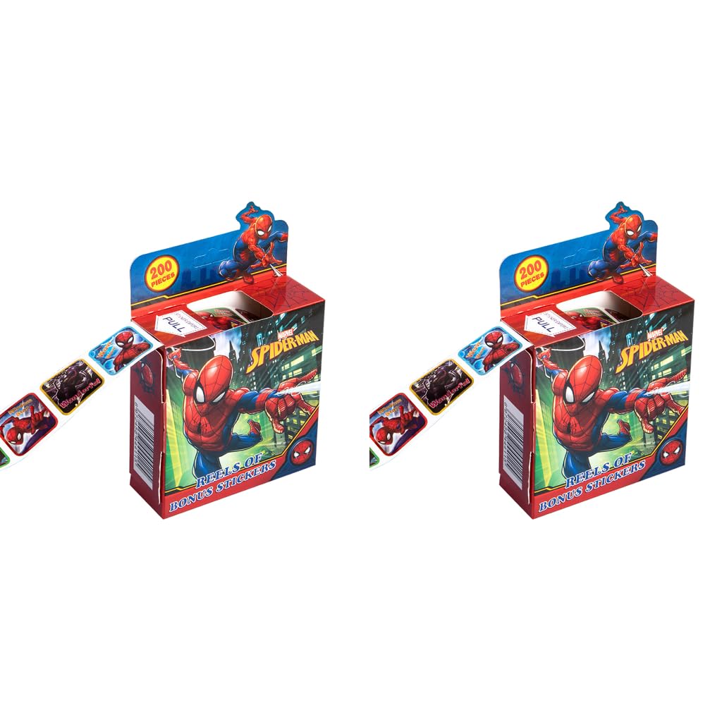 HASTHIP Stickers for Kids Rewards 200 pcs 0.98 in Waterproof Plastic Superhero Designs | Teachers and Parents Gift Set