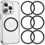 HASTHIP® 6Pcs Magnetic Alignment Rings, 55mm Dia Slim Adhesive Magnetic Rings, Adhesive Magnet for Phone Grip, Phone Holder