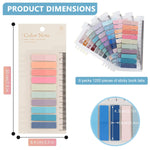 HASTHIP Sticky Tabs for Notebook and Books featuring Ruler Design 600 pcs PET Material | Writable Index Flags