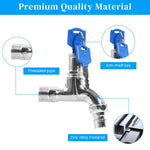 HASTHIP Outdoor Faucet for Garden and Wall Use with Integrated Lock & 2 Keys | Stainless Steel 1/2 inch Connection