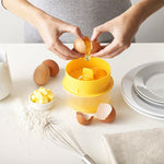HASTHIP Egg Separator for Baking with Built In Cracker Tool and Easy Pour Storage Box