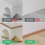 HASTHIP Internal Corner Line Trim for Wall to Ceiling Finishing with Peel and Stick 6.6ft Brown | Flexible Synthetic Rubber Molding