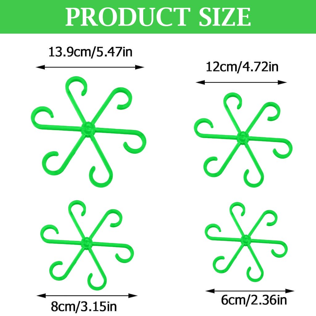 HASTHIP Plant Climbers for Houseplants 4 Pack with 6 Claw Plastic Stem Support Clips | Secure Growth