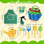 HASTHIP Kids Gardening Tools Kit for Outdoor Play featuring 9 Pieces and Tool Bag | Child Safe Plastic Set