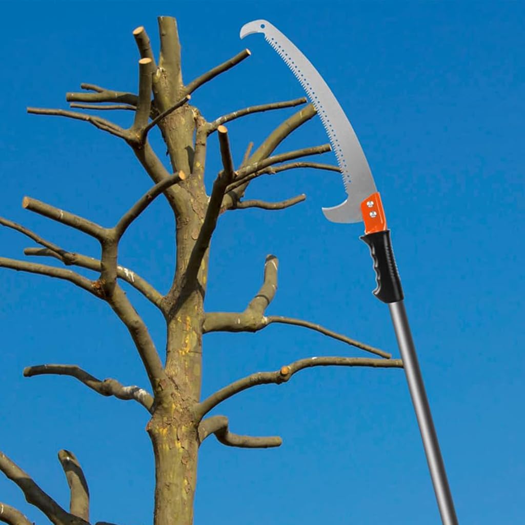 HASTHIP Tree Pruning Pole Saw for High Limb Gardening with 118 in Reach and Curved Blade