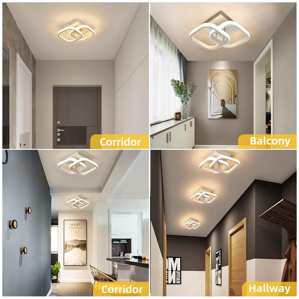 HASTHIP® 22W Modern Ceiling Light LED Acrylic Minimalism Square LED Ceiling Lamps for Hallway Office Bedroom Kitchen Living Room Ceiling Lights