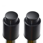 HASTHIP Vacuum Wine Bottle Stopper 2 pcs for Wine and Champagne with Date Record & Leakproof Seal | Food Grade Reusable Saver for Wine Lovers