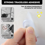 HASTHIP Ceiling Hooks for String Lights and Decor featuring Snap Clasp Design | 12Pcs 1.5kg Metal Self-Adhesive Grey
