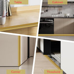 HASTHIP Wall Molding Trim for Home Decoration with Peel and Stick Design | 9.84 ft Golden PVC