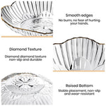 HASTHIP Silicone 3 Tier Dessert Serving Tray for Weddings with Golden Edges and Bear Handle
