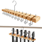 HASTHIP 2-in-1 Belt Hanger Organizer with 360° Rotating Hooks for Belts, Ties & Scarves