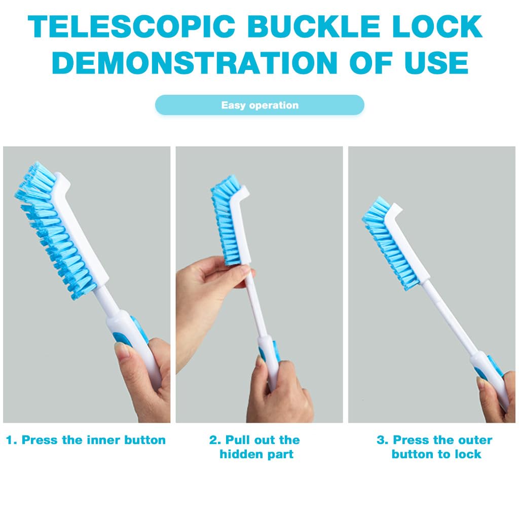 HASTHIP Fish Tank Cleaning Brush for Aquarium and Containers featuring 11.2–13.7 in Telescopic Handle and 90 Degree Curved Tip