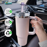 HASTHIP Silicone Straws with Caps 6PCS 12 Inch Reusable for Stanley Cups | Food Grade BPA Free