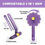 HASTHIP® 2in 1 Window Groove Cleaning Brush with Tong Tool, 360 ° Flexible Rotatable Narrow Cleaning Brush Corner Cleaning Brush Crevice Cleaning Brush for Kitchen, Balcony, Window, Car Upholstery