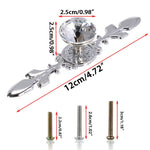 HASTHIP Drawer Knobs for Cabinets and Dressers featuring 4 pcs set with screw-fixed plates | Zinc Alloy and Crystal Glass Design