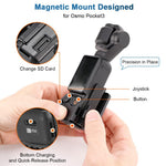 HASTHIP® Compatible with D-JI, Magnetic Wall Mount Folding Bracket for Pocket 3 Action Camera, Adjustable Magnetic Wall Holder, Ultra Strong Magnetic Base, Portable Outdoor Filming Accessories