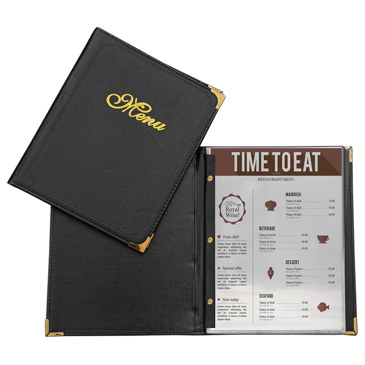 HASTHIP® Leather Hard Cover Menu Cover