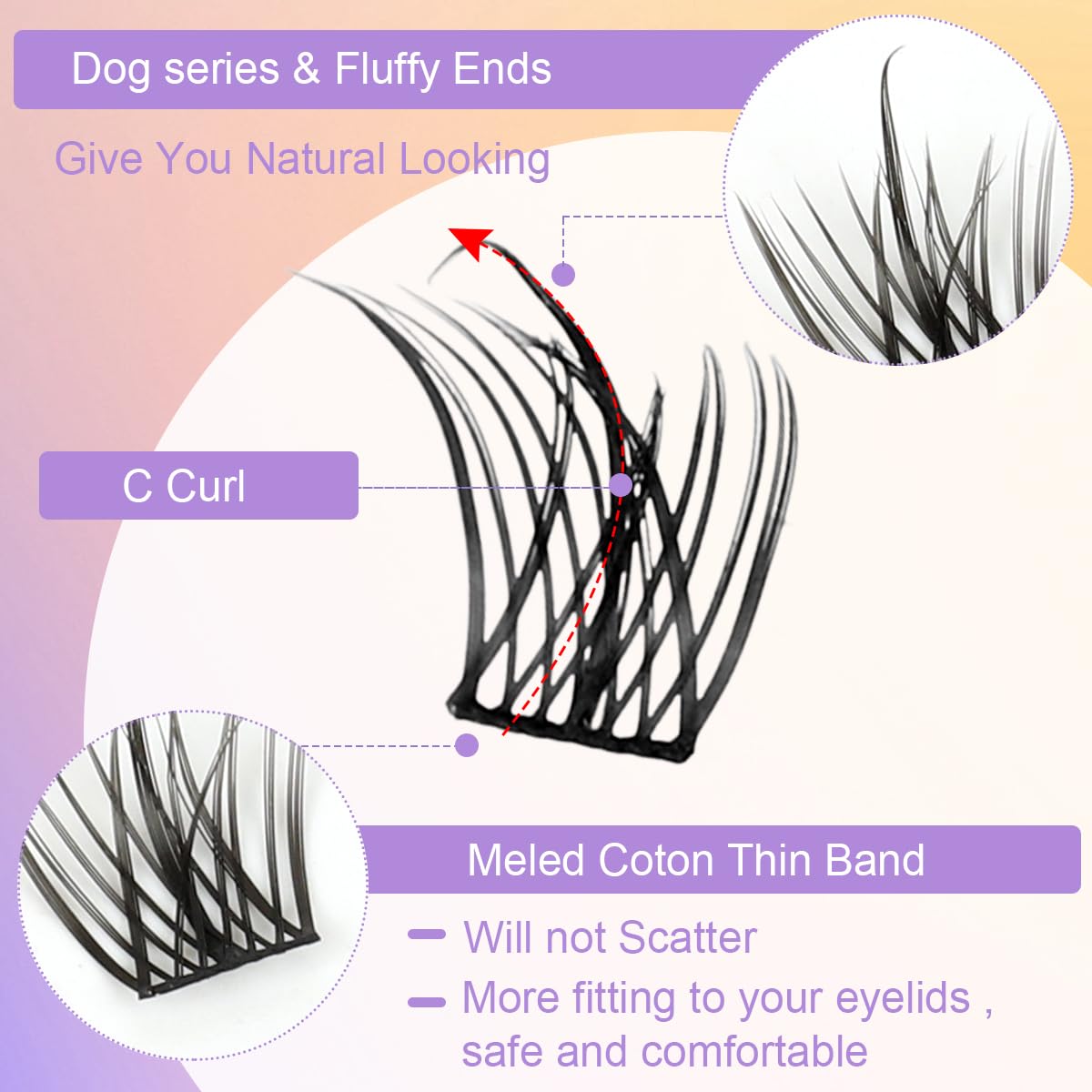 HASTHIP® 100PCS Lash Clusters Wispy Eyelash Clusters 11mm Cluster Eyelash Extensions Natural Volume Lash Extensions DIY Individual Lashes Cluster Extensions At Home