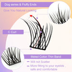 HASTHIP® 100PCS Lash Clusters Wispy Eyelash Clusters 11mm Cluster Eyelash Extensions Natural Volume Lash Extensions DIY Individual Lashes Cluster Extensions At Home