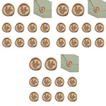 HASTHIP Wax Seal Stickers for Wedding Invitations and Envelopes 30PCS | Golden Self-Adhesive Seals