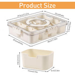 HASTHIP Kitchen Seasoning Powder Box with 8 Compartments 28x21x6.5cm and Leak-Proof Lid