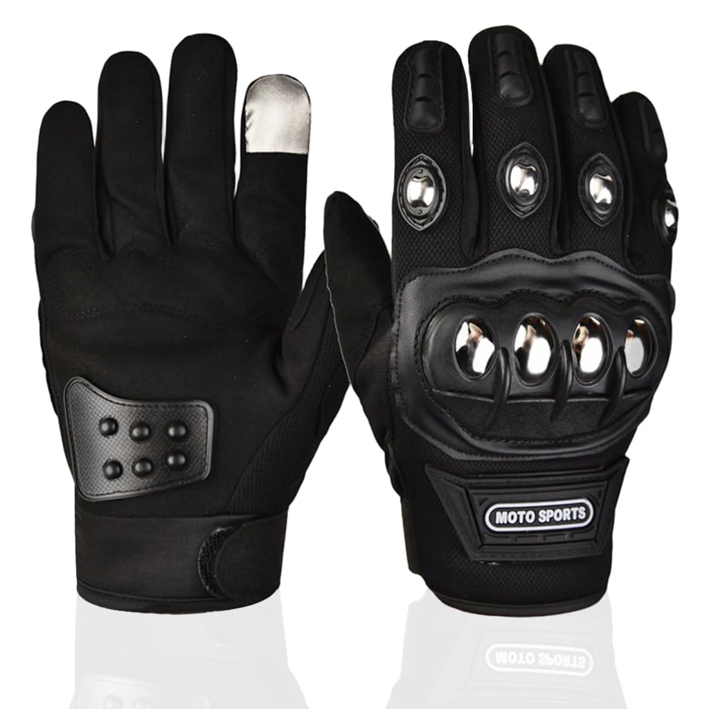 HASTHIP Full Finger Bike Gloves for Men & Women with Touch Screen and Hard Knuckle Protection