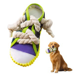 HASTHIP® Dog Rope Tug Toy, Dog Chew Toy with Thick Cotton Rope for Dental Health, Aggressive Chewer Safe for Training, Exercise and Teeth Cleaning (Shoe Lace Design)