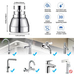 HASTHIP Faucet Aerator for Kitchen Sink with 360° Rotatable Head and 3 Spray Modes | All Copper Construction with Universal 18–22mm Adapter