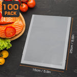 HASTHIP Vacuum Sealer Bags for Food Storage featuring 0.16mm Puncture Resistance | 100pcs 5.9x9.8in BPA Free