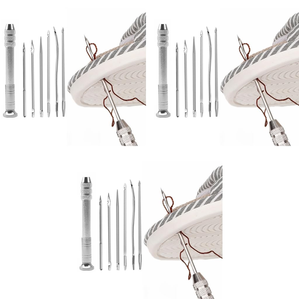 HASTHIP Leather Sewing Awl Kit for Shoe Repairing DIY Craft featuring 21 pcs and 6 needles