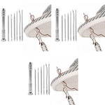 HASTHIP Leather Sewing Awl Kit for Shoe Repairing DIY Craft featuring 21 pcs and 6 needles