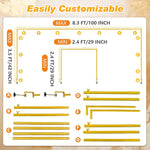 HASTHIP Balloon Arch Decoration Stand for Weddings and Parties with Adjustable 1.2–2.6 m Gold Metal Frame | Easy DIY Assembly Backdrop