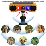 HASTHIP Solar Outdoor Motion Sensor Alarm for Gardens with Twin Horns and 13 Sounds | Dual Color Strobe Lights