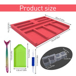HASTHIP Diamond Art Accessories Kit for DIY Painting with 16 Storage Boxes and 2 Fishtail Pens