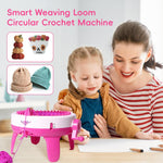 HASTHIP Knitting Machine Set for DIY Hats and Scarves with 40 Stitch Hand Crank Loom | Multicolor Yarn and Tools Included