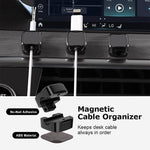 HASTHIP® 6Pcs Magnetic Cable Organizer Cable Clips - Cord Holder, Under Desk Cable Management, Adhesive Wire Holder Keeper Organizer for Home Office Desk Nightstand Phone Car Wall Desktop