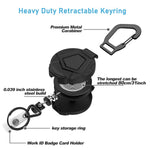 HASTHIP Retractable Keychain for Keys and ID Badges with 31.7 in Steel Cord & Quick Release Carabiner