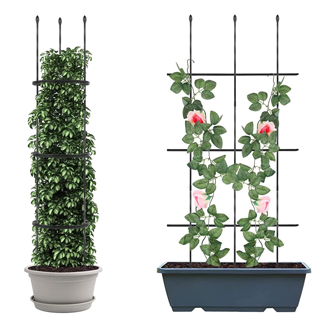 110 * 22CM Garden Plant Support Cages Stakes for Vine, Flower, Vegetable, Pot Trellis, Round Climber Plant Support for Home Indoor & Outdoor