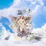 HASTHIP Angel Stickers for Journaling and Scrapbooking with 30 pcs 3.9 in PET Glossy Sheets | Waterproof Aesthetic Designs