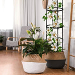 HASTHIP® 120CM Trellis for Climbing Plants, Plastic Climber Support for Plants, Adjustable Connectable Round Plant Support Sticks, Plant Support for Climbers, for Clematis, Roses, Tomatoes, Ivy