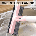 HASTHIP Glass Cleaner Wiper for Windows and Mirrors with 3 in 1 Spray Bottle | Compact Portable Design
