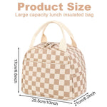 HASTHIP Lunch Bag for Office with 9L Capacity and Dual Zipper | Corduroy Beige Tote