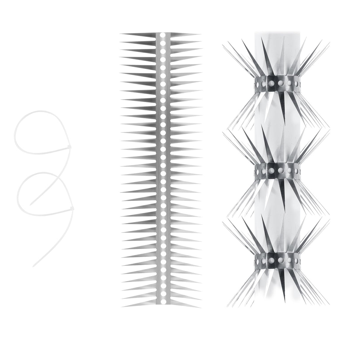 HASTHIP® Bird Spikes - Stainless Steel Fence Spikes for Pigeons