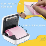 HASTHIP® 3 Rolls Colorful Adhesive Thermal Printer Labels 57x25mm, Self-Adhesive Pink Blue Yellow Sticker Paper, Compatible with Mini Bluetooth Thermal Label & Pocket Printers