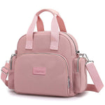 HASTHIP® Women Shoulder Handbag Convertible Backpack Purse Multipurpose Nylon Crossbody Purse Ladies Multi Pocket Tote