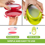 HASTHIP Fresh Onion Storage Containers 4pcs 3.9 in for Kitchen Food | Flexible Silicone Airtight Design